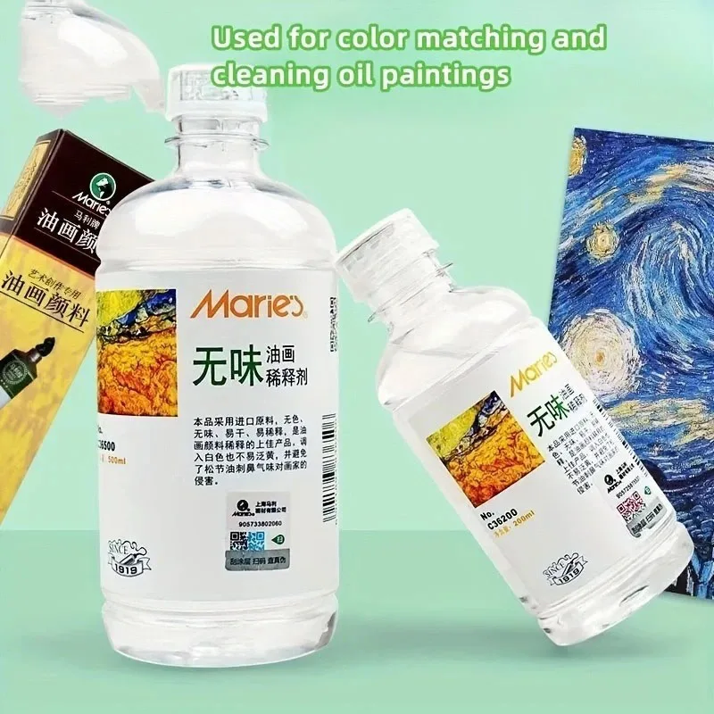 50/100ml Oil Paint Thinner Toning Oil Colorless and Odorless High-quality Art Supplies Painting Tools Painting Supplies Art Kit