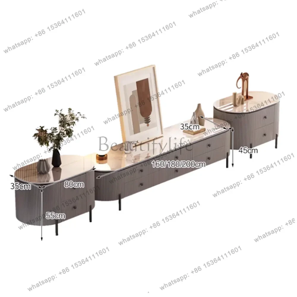 YJ Modern Design Tv Stand Luxury Glamour Elegant Unique Tv Stand Drawer Living Room Mueble De Sala Modernos Luxury Furniture