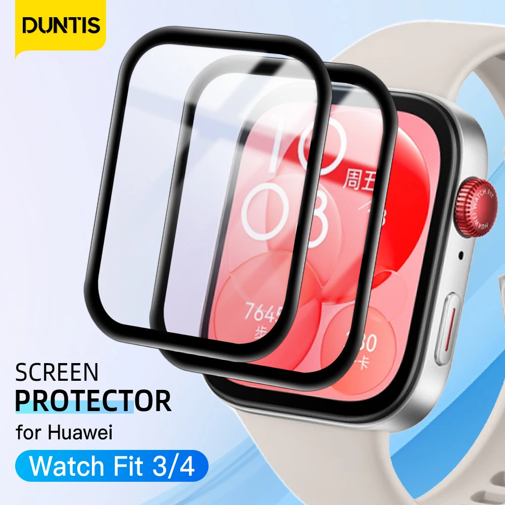 Screen Protector for Huawei Watch Fit 3 /4 3D Curved Screen Protector Huawei Watch Fit3/4 Ultra-HD Full Coverage Protective Film