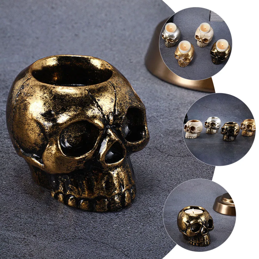 

Horror Tealight Holder Skull Halloween Table Centerpieces Candlestick Holders