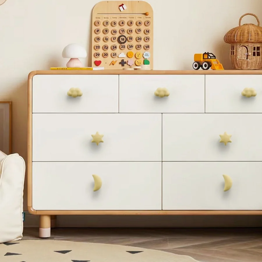 لطيف غرفة الأطفال مقابض كابينة نجوم الغيوم أقمار السيراميك مقابض لقطع الأثاث خزائن الكرتون تسحب مقابض الأبواب درج