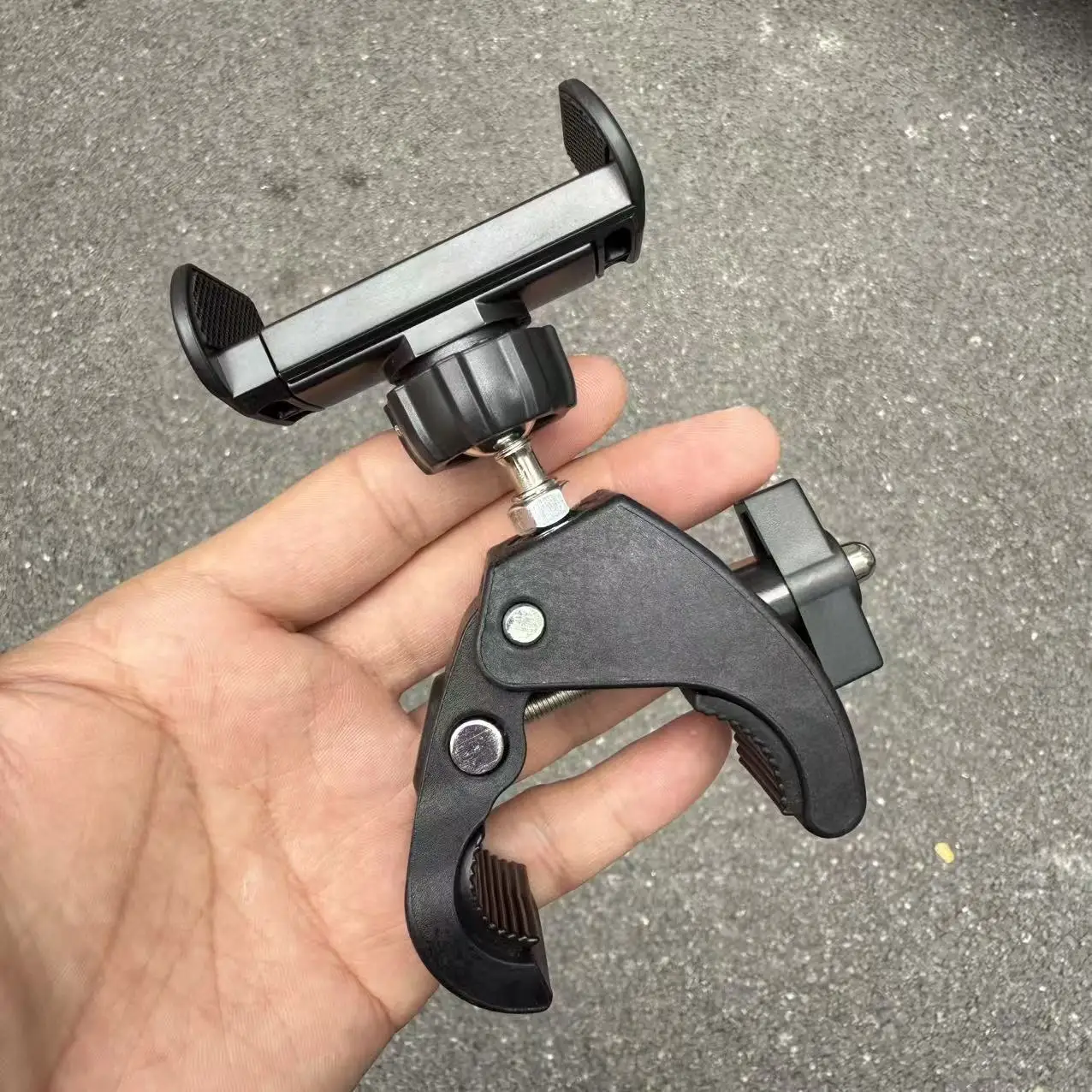360-Grad-Drehbarer Auto-Lenkrad-Fixierclip Magnetische Saugklemme Große Klemme Fahrrad-Handyhalterung Universal – Detail 2