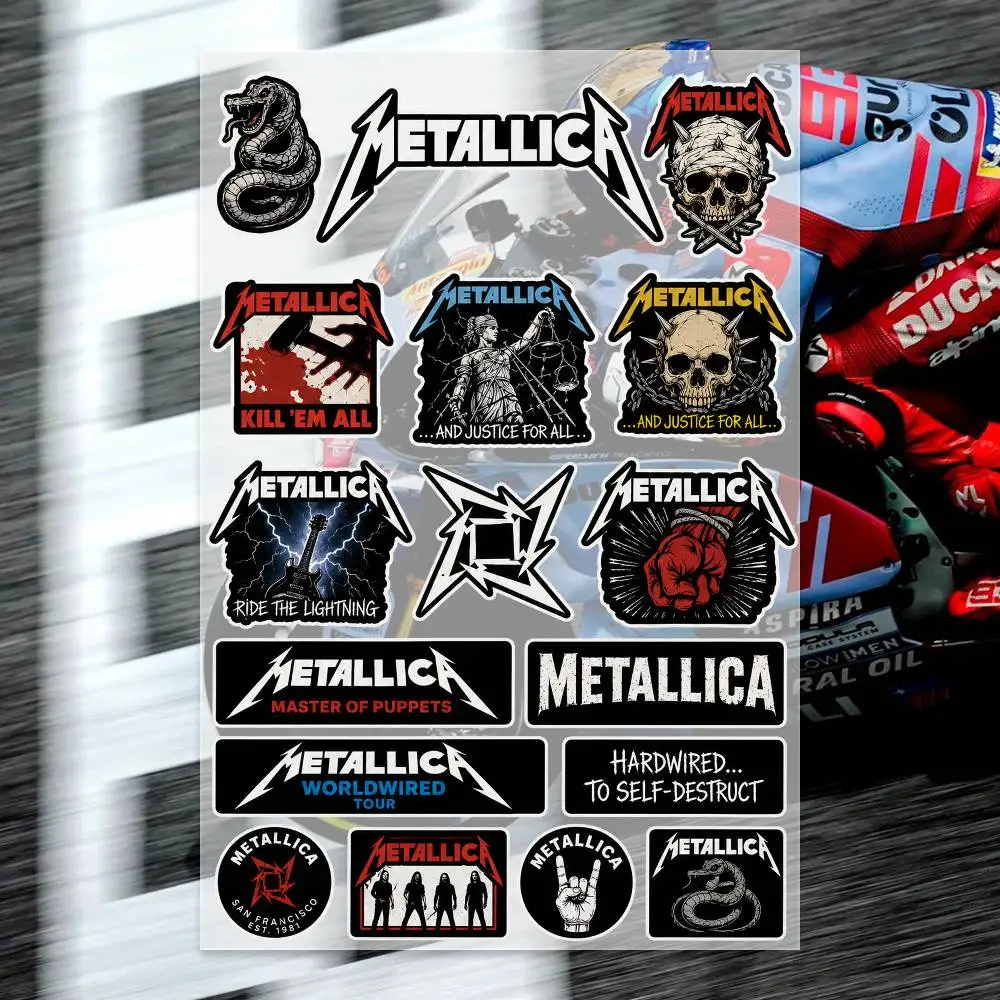 M-Metallica Stickers Moto Sticker Auto Body Bumper Windows Motorcycle Laptop Walls Vinyl Decal Car Tuning Accessories