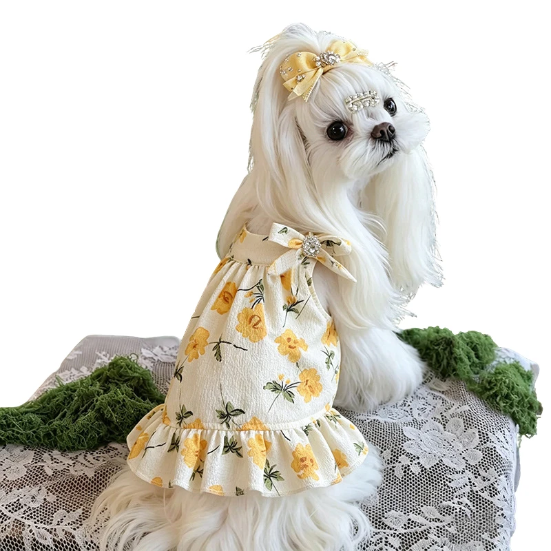 小型犬コスチュームドレス夏猫子犬ペットアパレルヨークシャーテリアポメラニアンシーズーマルチーズ犬服犬服