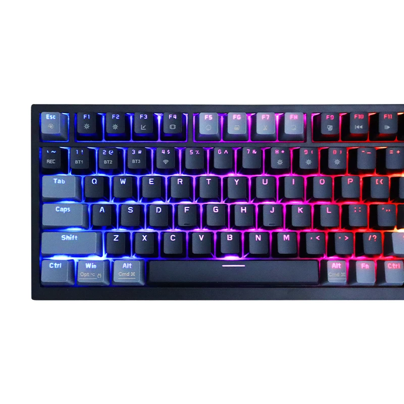 Imagem -02 - Teclado para Jogos de Venda Quente de 82 Teclas Teclado Mecânico de Três Modos Rgb Hot-swap