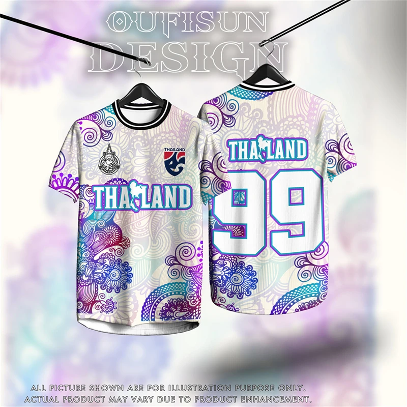Thailand Inspired Sport Jersey T Shirt For Man Number 99 Graphic Quick Dry Casual Top For Songkran Celebration Y2k T-shirt