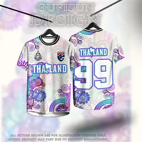 Thailand Inspired Sport Jersey T Shirt For Man Number 99 Graphic Quick Dry Casual Top For Songkran Celebration Y2k T-shirt
