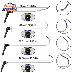 Novo kit de ferramentas para remoção de amassados, 4 peças, hastes para reparo de amassados sem dor, ferramenta para reparo de amassados, removedor de amassados