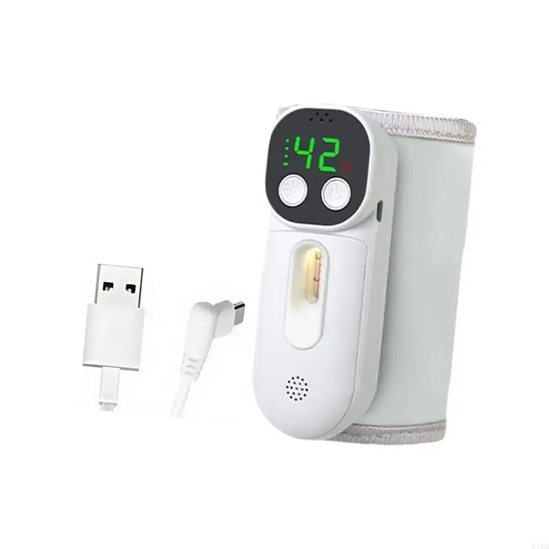 

Cordless Portable Baby Bottle Warmer Insulation Sleeve with Voice Control 18W 10000mAh L8RB