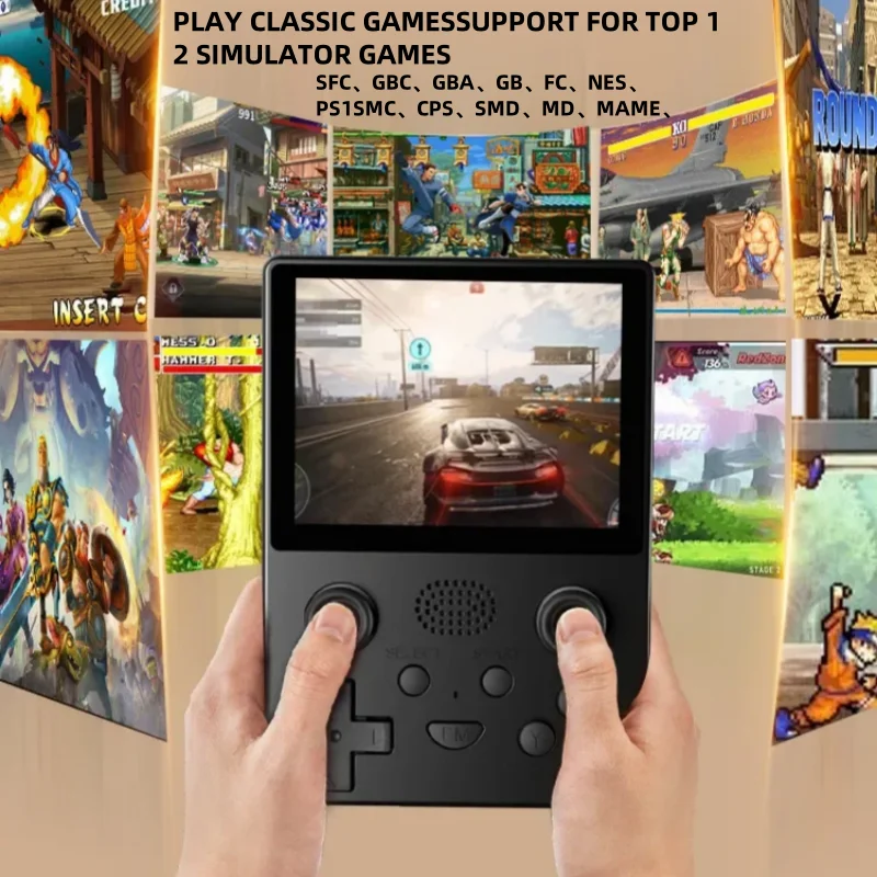 

For PS1 GBA Arcade Simulator Dual 3D Joystick 3.5-inch IPS Screen Games Console Handheld Game Consoles 2000mah Battery Mini Gift