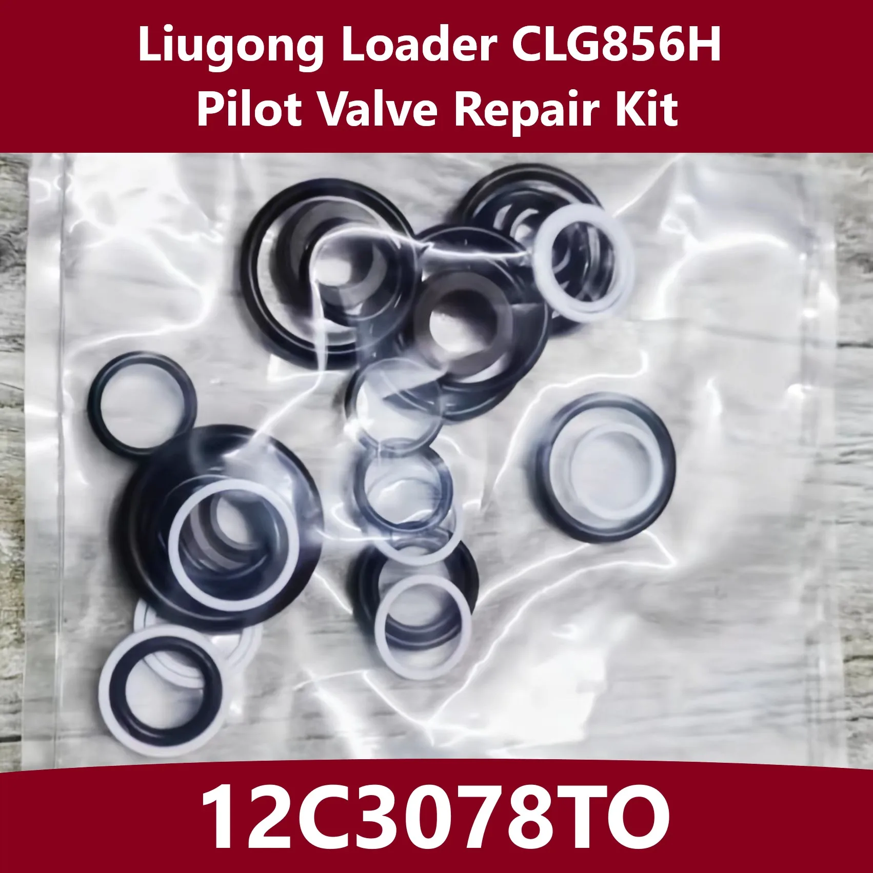 LiuGong original 12C3078 pilot valve seal oil seal, LiuGong loader CLG856 856H 862H pilot valve repair kit 12C3078TO