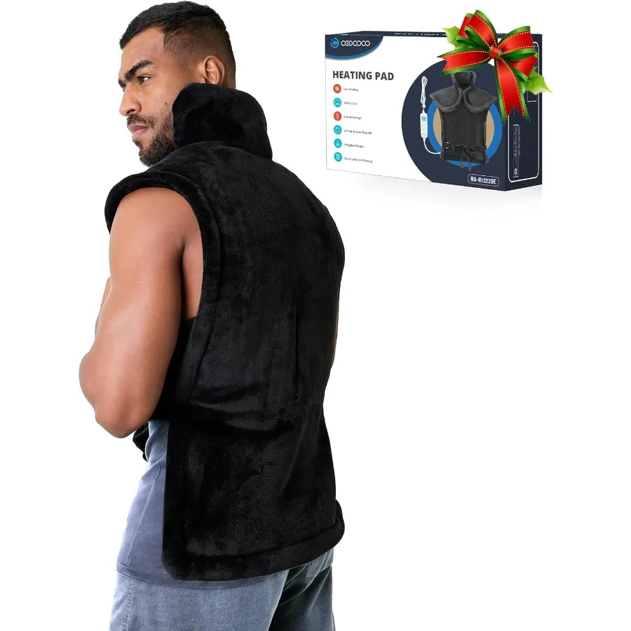 

CooCoCo King Size Heating Pad for Back Pain Relief Valentines Day Gifts for Men Women Mom Dad FSA HSA Eligible 24x37 XXL Large