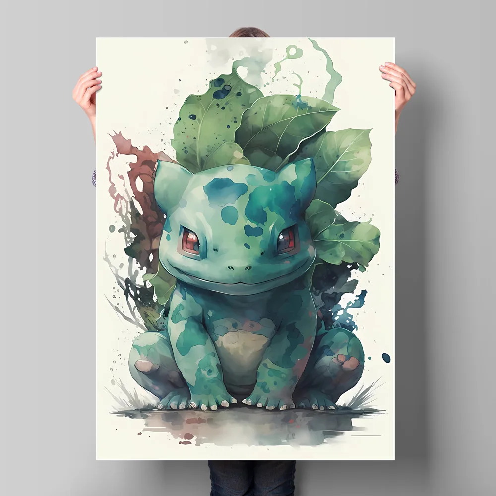 Pokemon IP - Dekoracyjna sztuka inspirowana Pokemonami Pikachu Eevee Śliczny postać Anime - Inspiracja Dekoracja ścienna do sypialni dla domów