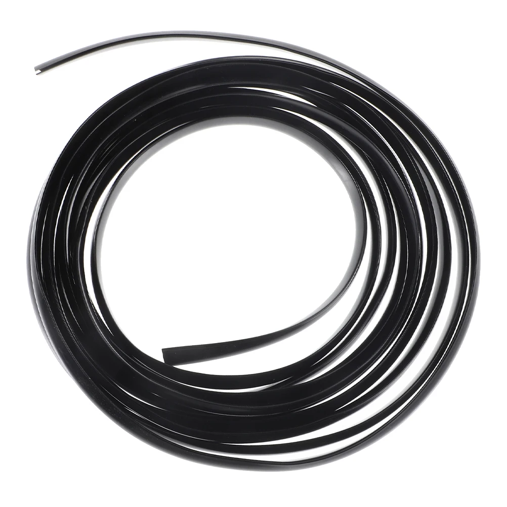 6m Black Rubber Car Door Seal Strip Silent Driving Protector Edges Guards Anti Scratch Adjustable Length Weatherproof Trim