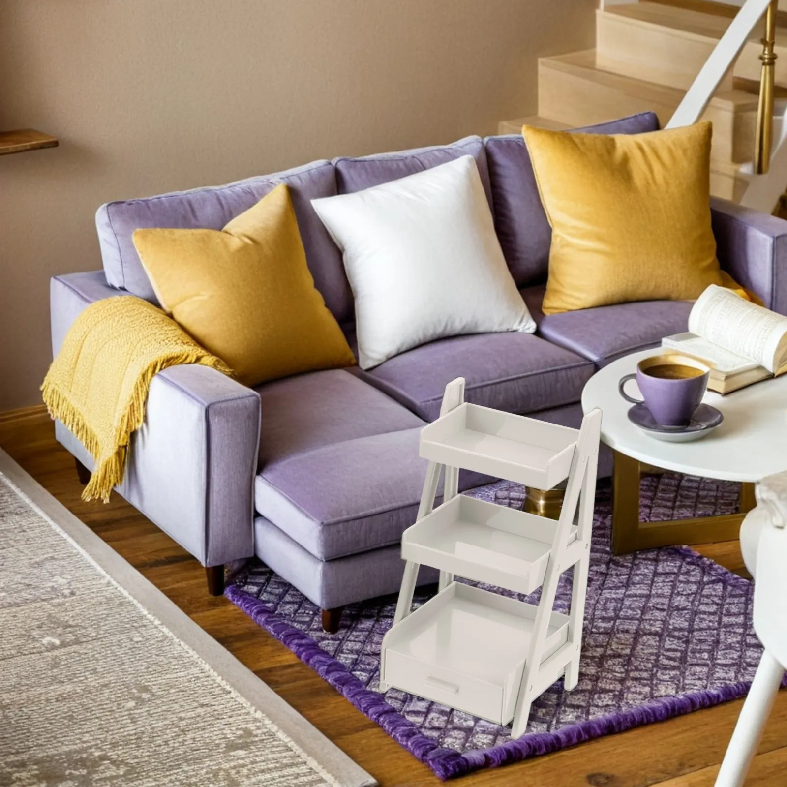 

4Pcs Miniature Flower Stand Simulation Decor 3-Layer Planter Shelf for Dollhouse Bonsai Display Mini Garden Shelves Dollhouse