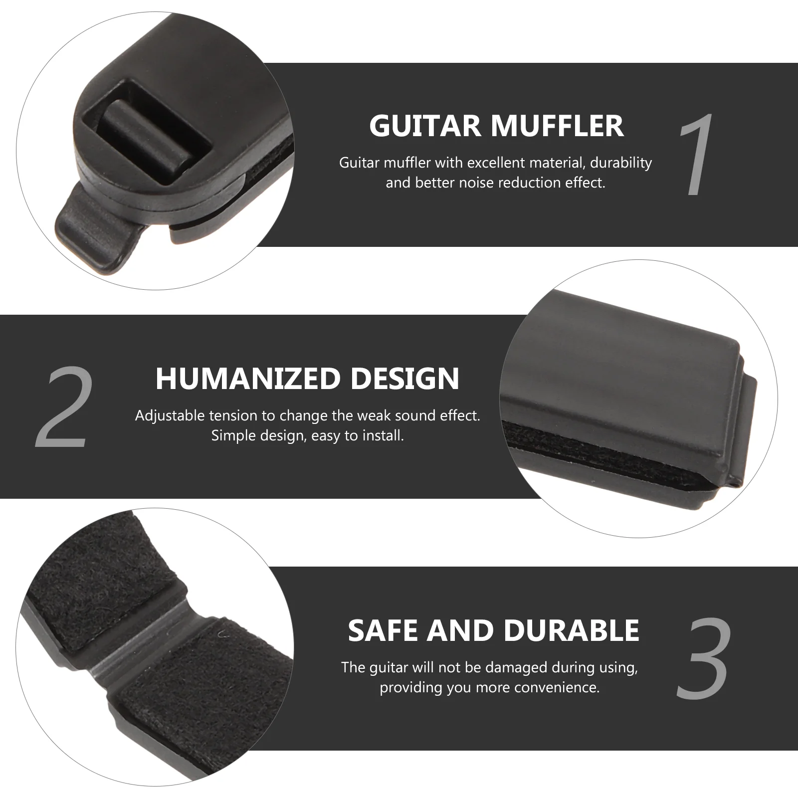 Guitar Mute Sound Insulator String Useful Noise Reducer Sordine Abs Supply Acoustic Muffler Damper