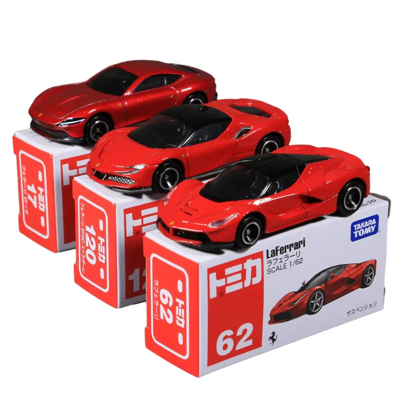 TOMY Ferrari F40 Roma SF90 SP3 Ferrari F8 ENZO F355 F50 Laferrari 512BB Alloy Car Diecasts & Toy Vehicles Car Model For Children