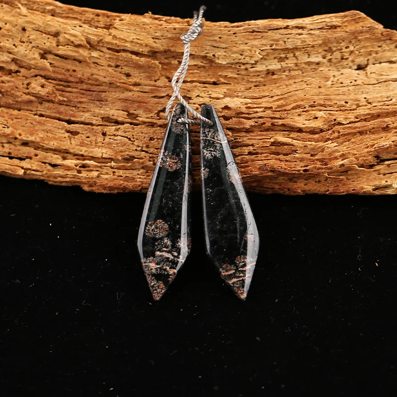 

Серьги B&F Snow Flake из обсидиана, бусины для изготовления ювелирных изделий, бусины из натурального камня ручной работы, камни для изготовления ювелирных изделий