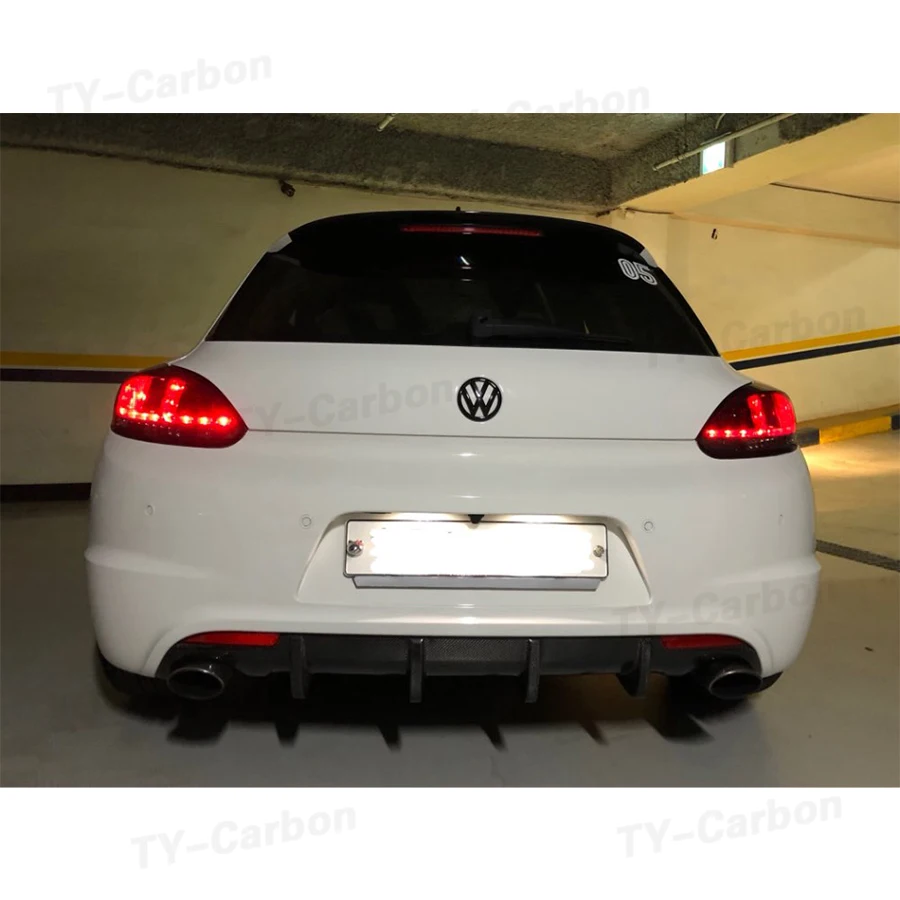 rbon Fiber Car Rear Diffuser Lip Spoiler For Volkswagen VW Scirocco R R20 Bumper 2009 - 2013 Rear Diffuser Spoiler