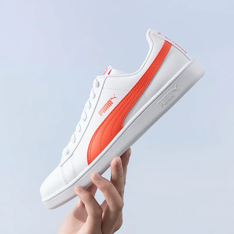 Puma 2026 New White Red Low Top Leather Skate Shoes Classic Formstrip Casual Sneakers 372605-50