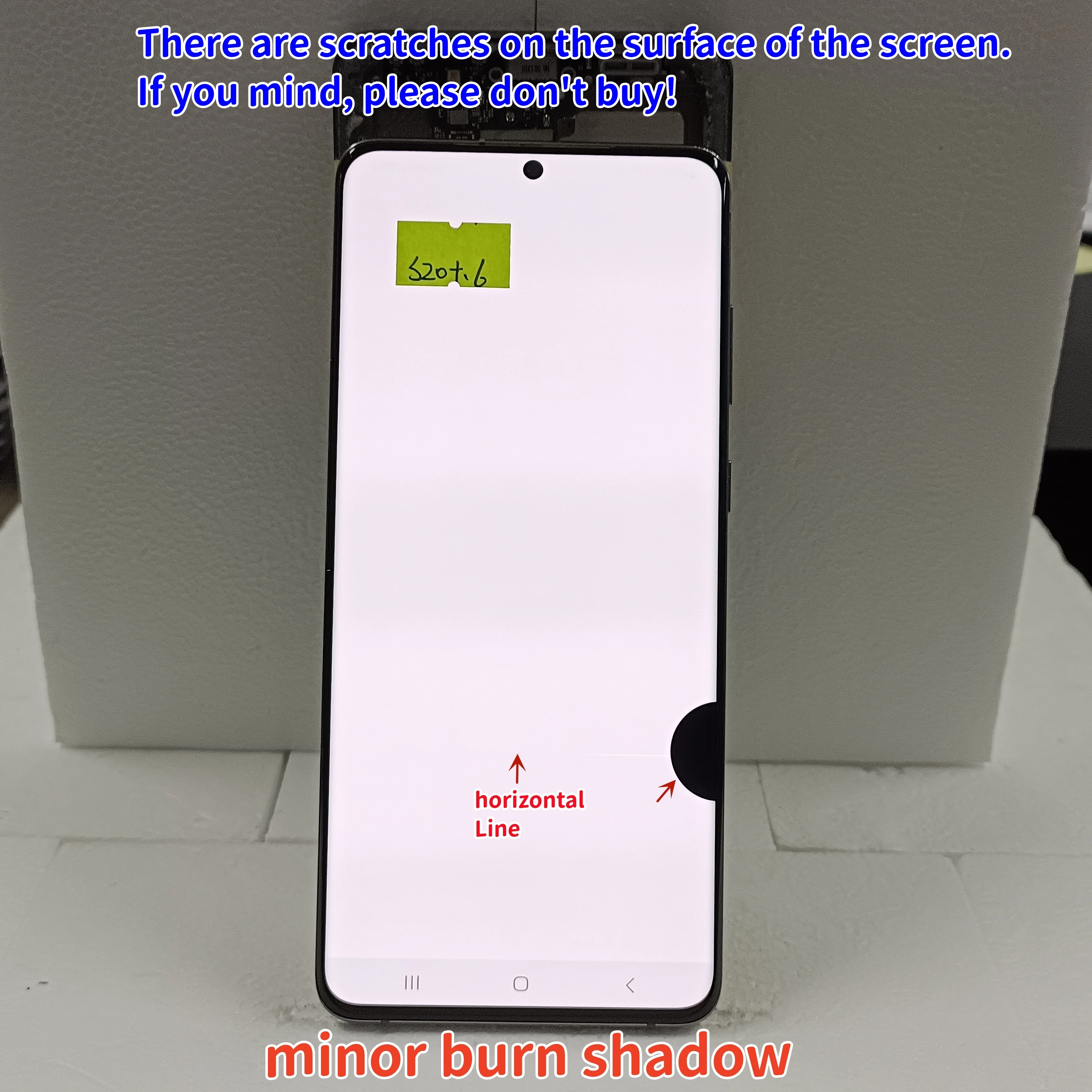 

AMOLED LCD Screen For Samsung Galaxy S20 Plus S20+ SM-g985A G985U G985F/DS Lcd Display Touch Screen 6.7" Digitizer With defects