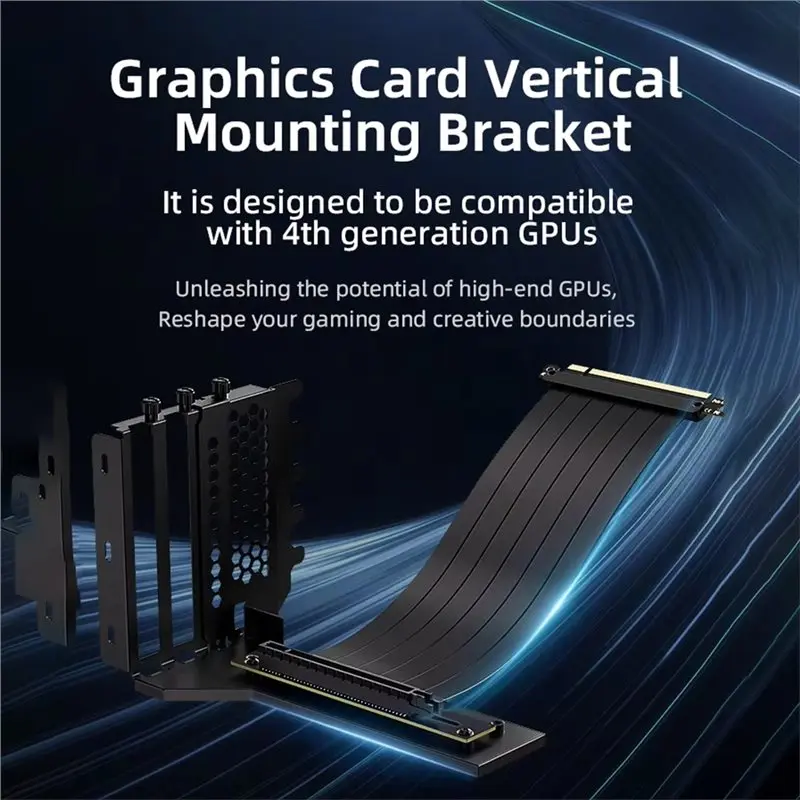 [LXYA68Z!] Extension Cable For Graphics Card GPU Riser Cable Kit Pcie 3.0 X16 25Cm Vertical Mount Bracket For Gaming Computer Ca 4