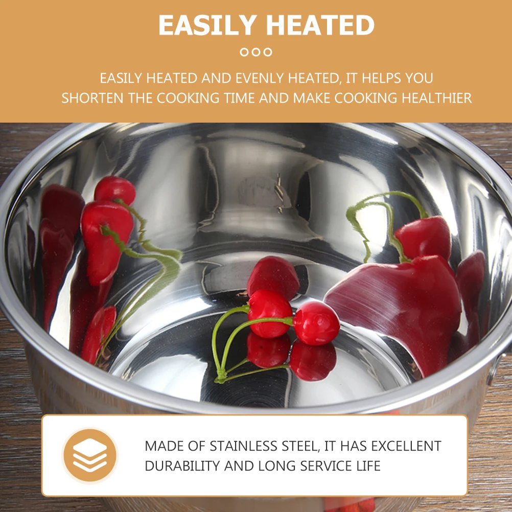 

s Large Capacity Stew Pot 18cm Stainless Steel Non Stick Camp Cookware Outdoor Kitchen Gadgets Soup Pot Heavy Duty