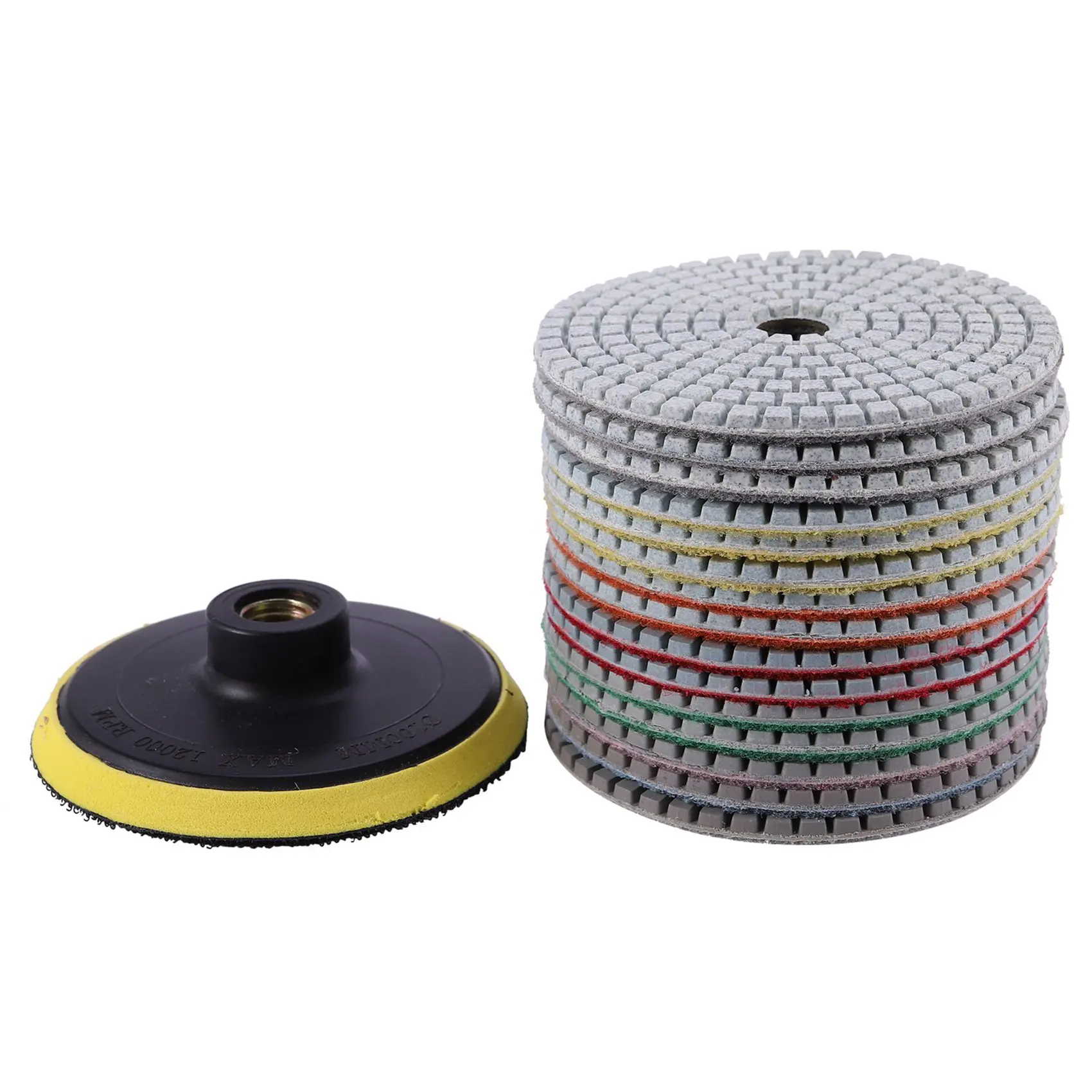 

ABWP-32Pcs Diamond Polishing Pads Kit 4 Inch 100Mm Wet/Dry For Granite Stone Concrete Marble Polishing Use Grinding Discs Set
