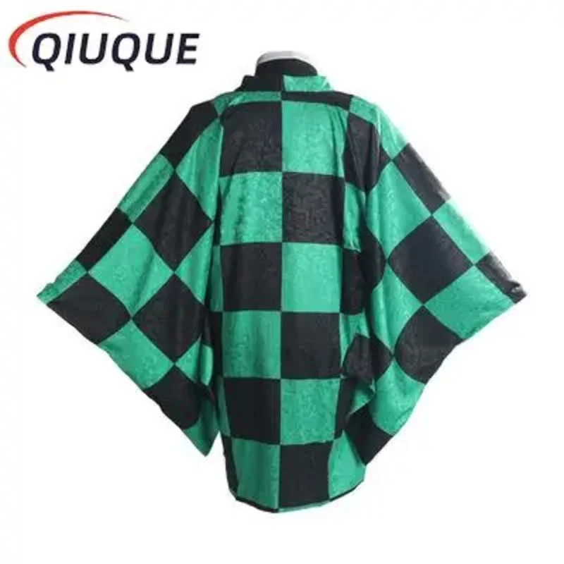 CyKochou Shinobu Kamado Tanjirou capa Cosplay disfraz Kimono capa brocada flecos oscuros Haori