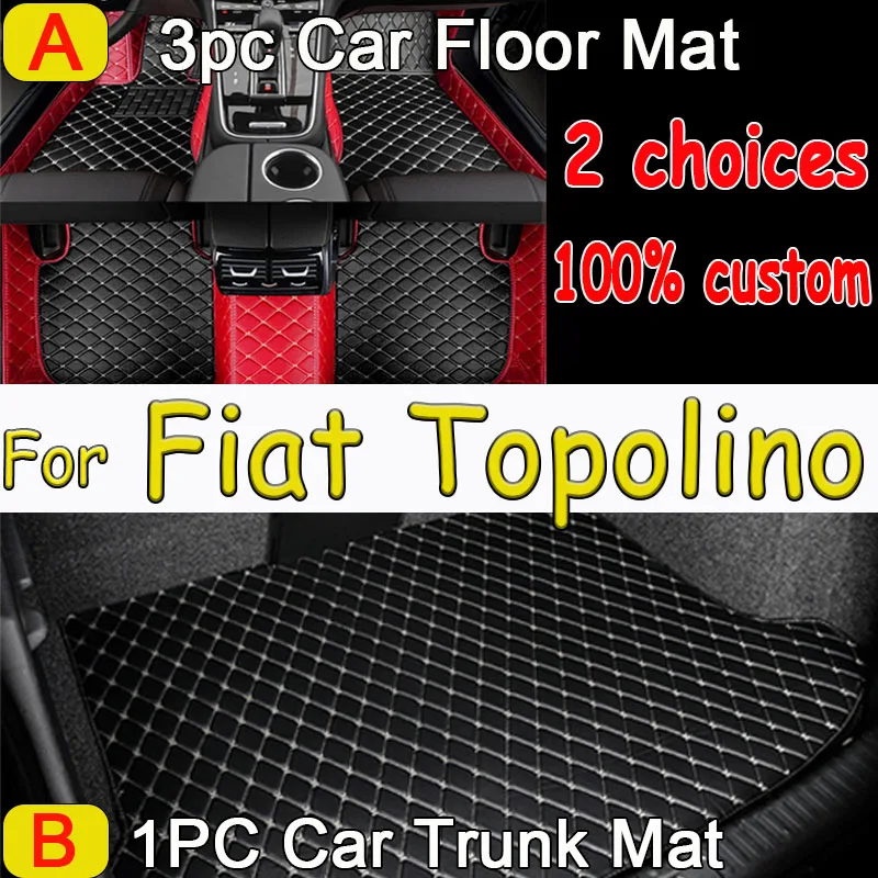 Car Floor Mats For Fiat Topolino 500 2012 2011 Auto Interiors Accessories Styling Custom Foot Rugs Products Replacement Parts