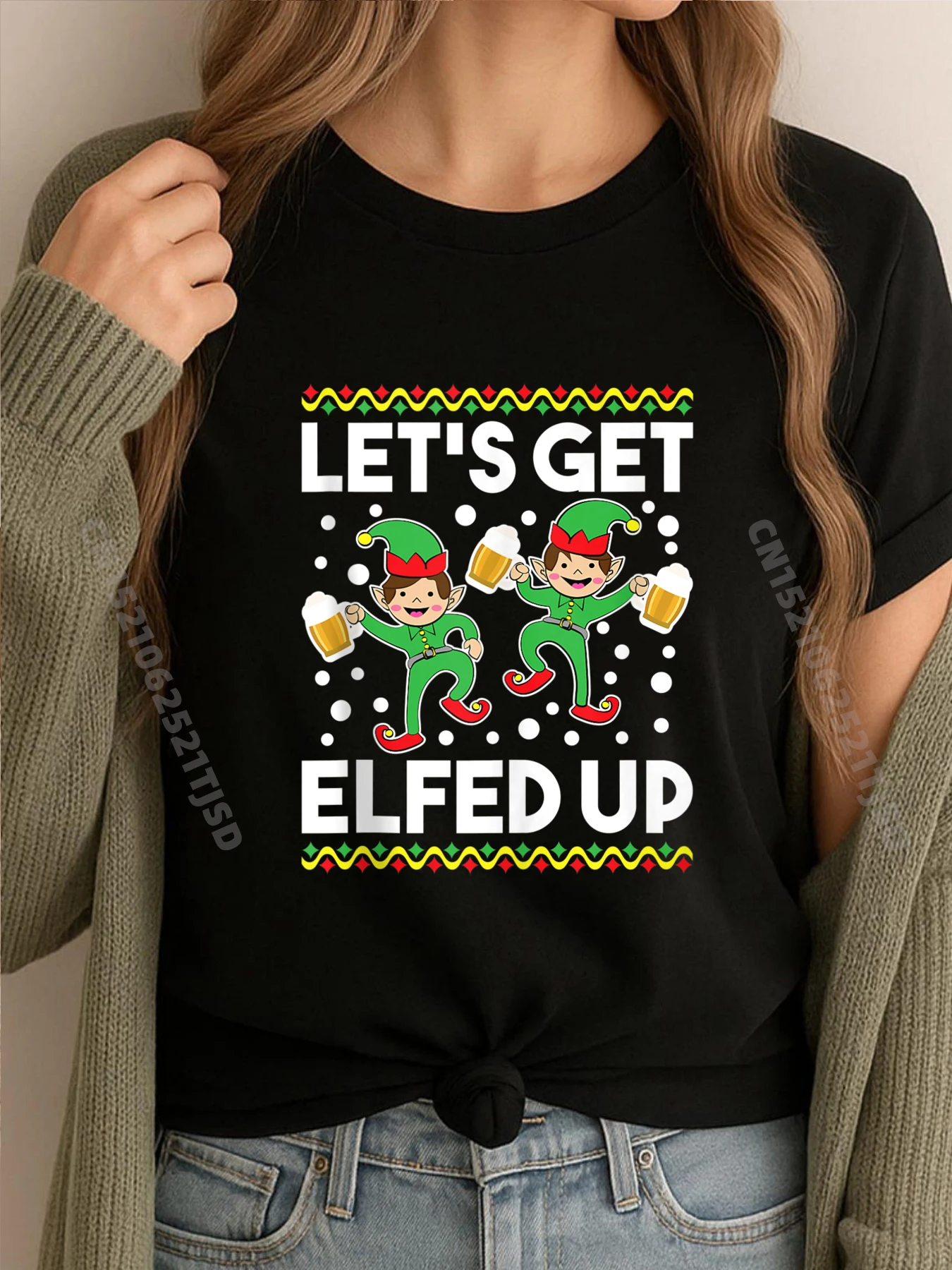 Et Get Elfed Up Ugly Christmas ملابس رجالي عتيقة