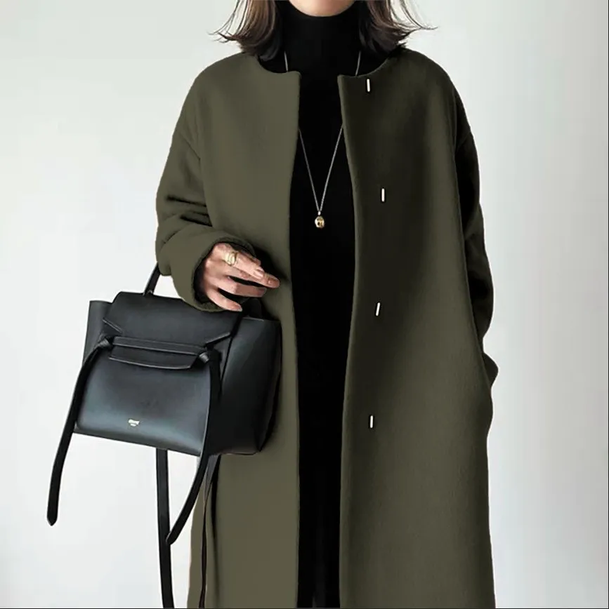 2026 Autumn. New Arrival: Elegant Solid-color Straight-cut Lady Cloth Jacket For Women. Summer Maxi Dress Luxury Robe Vestidos