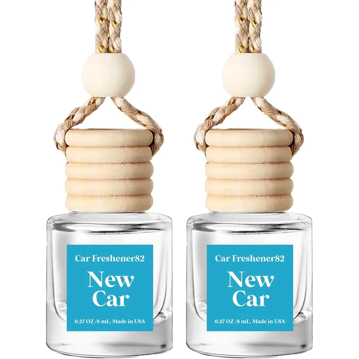 2-Pack Hanging Car Air Freshener Car Hanging Diffuser Glass Perfume Bottles Oil Diffuser Air Freshener Diffuser PH296