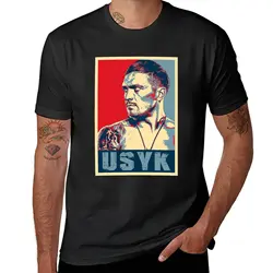 Camiseta lisa Oleksandr Usyk Hope para hombre, tops de gran tamaño, camisas de entrenamiento, nueva