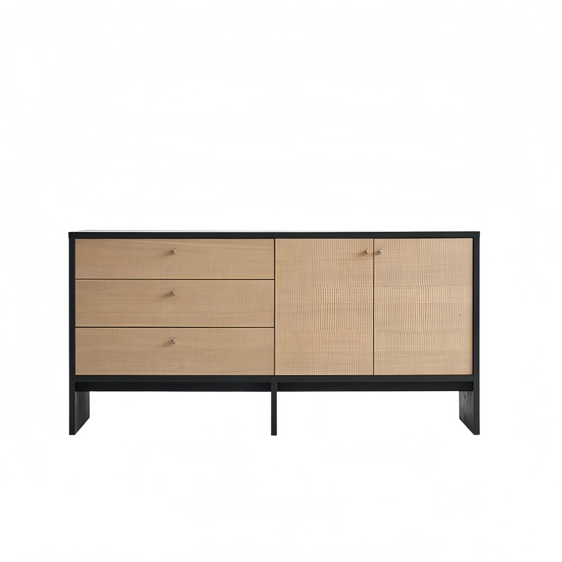 

Nordic wabi-sabi style solid wood sideboard storage modern minimalist log living room