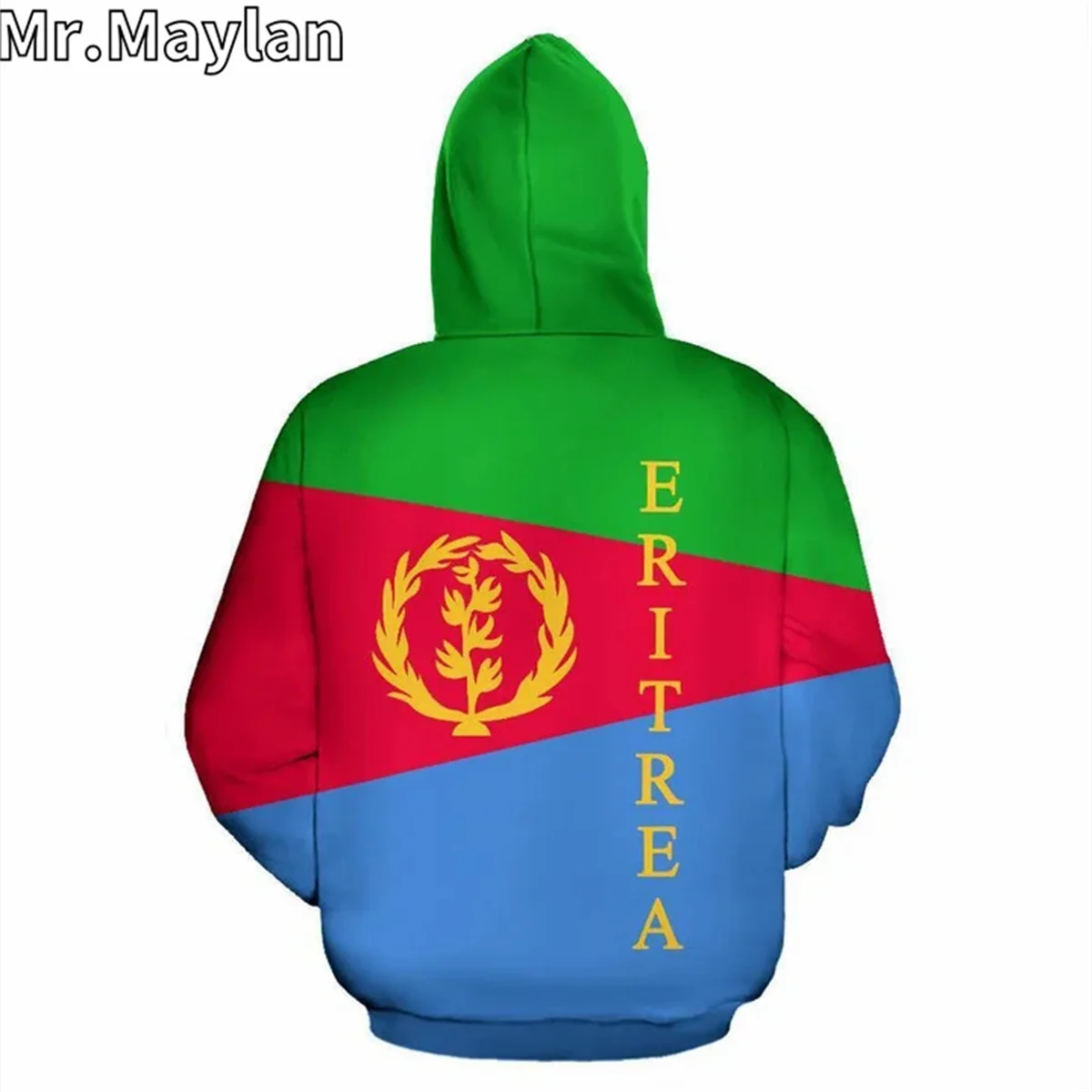 Africa Country ERITREA Flag And Olive Branches 3D Print Unisex Hoodie Men Streetwear Zip Pullover Casual Jacket Tracksuits K-022