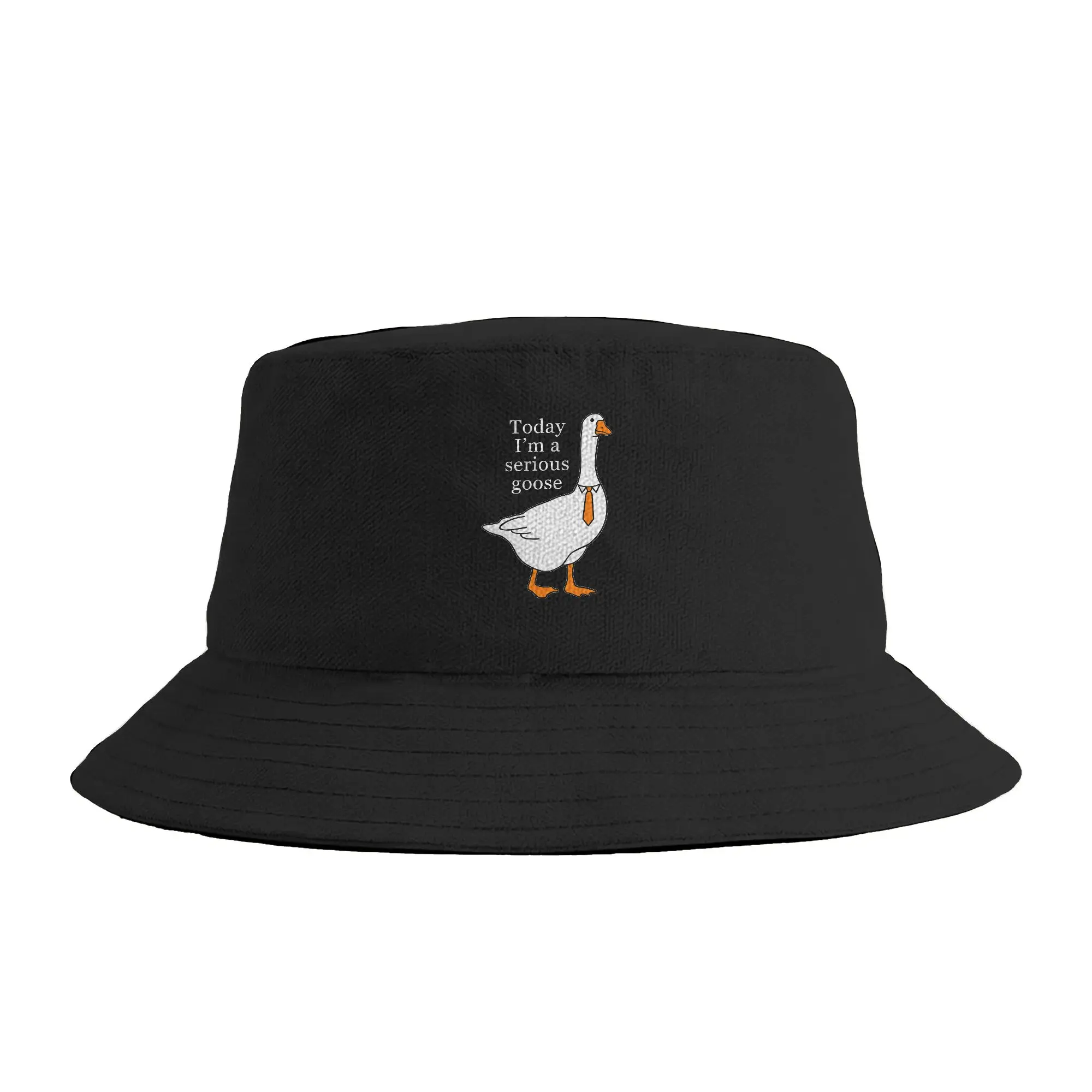 Chapeau Bob « Today I’m A Serious Goose » pour couple, chapeaux de pêcheur vintage, casquettes de pêche souples et pliables, chapeaux de soleil imprimés Hawaï