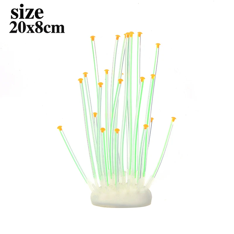 Silicone Emulation Coral Dual Color Tube Fish Tank Plant Aquarium Underwater Landscape Fake Water Grass Decoration Ornaments