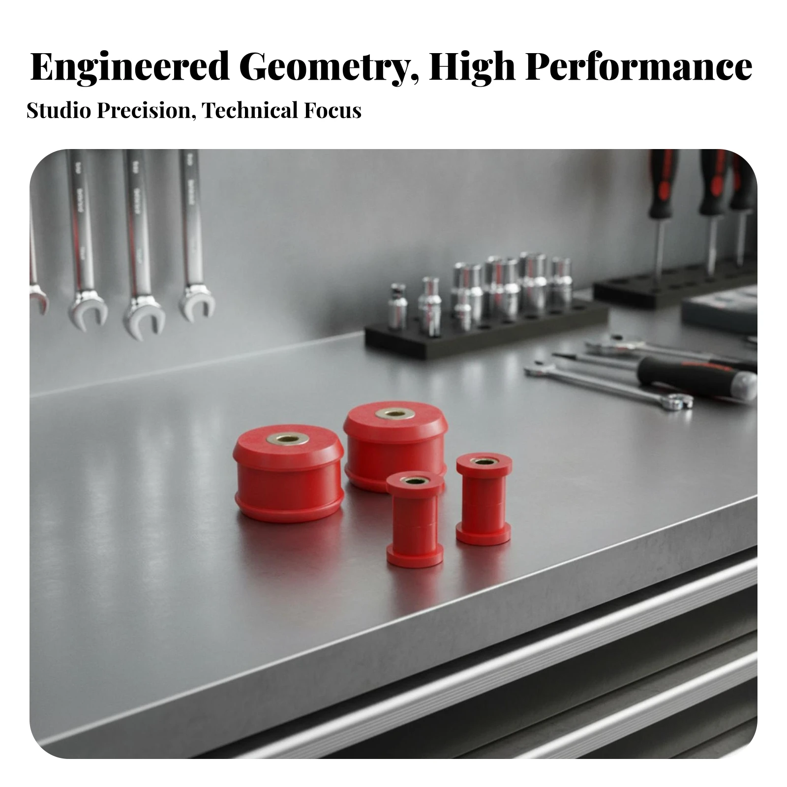 4 Pieces Polyurethane Bushing Kit with Metal Sleeves Direct Replacement Front Control Arm Bushing Kit for DIY Mechanics