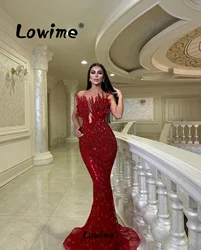 2024 Aso Ebi Crystals Beaded Mermaid Prom Dress Red Green Champagne Evening Gowns Party Second Reception Engagement Dresses Robe