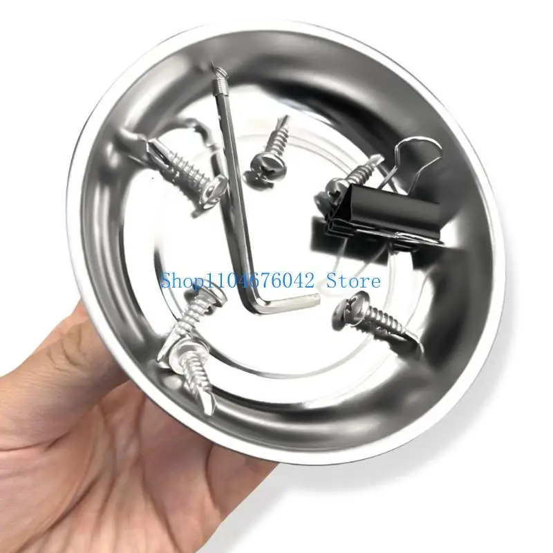652F Set of 2 Practical Tool Bowl Set 3 Inch 4 Inch 6 Inch Strong Grip on Metal Surfaces for Workshop or Garage Use