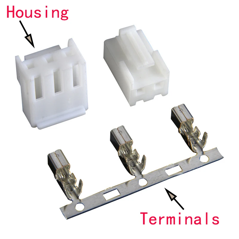 20Pcs VH 3.96mm 2P 3P 4P 5P 6P 7P 8P 9P 10P Female Housing  Terminals VH3.96 2 3 4 5 6 7 8 9 10 Pin Connector