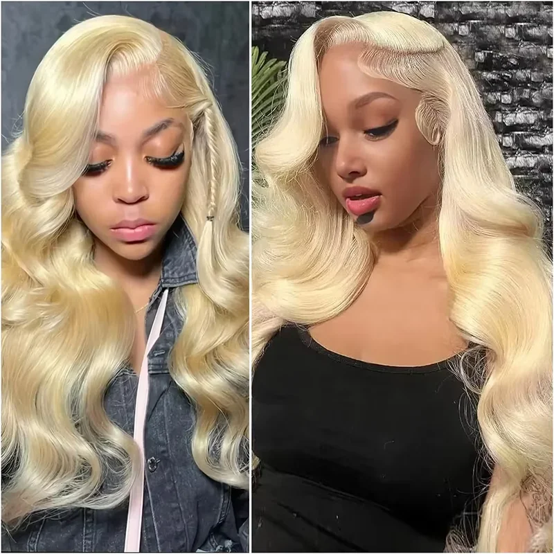 613 Body Wave 13x4 13x6 HD Lace Frontal Wigs for Women Honey Blonde Colored Human Hair Pre-Plucked Transparent Lace Front Wigs