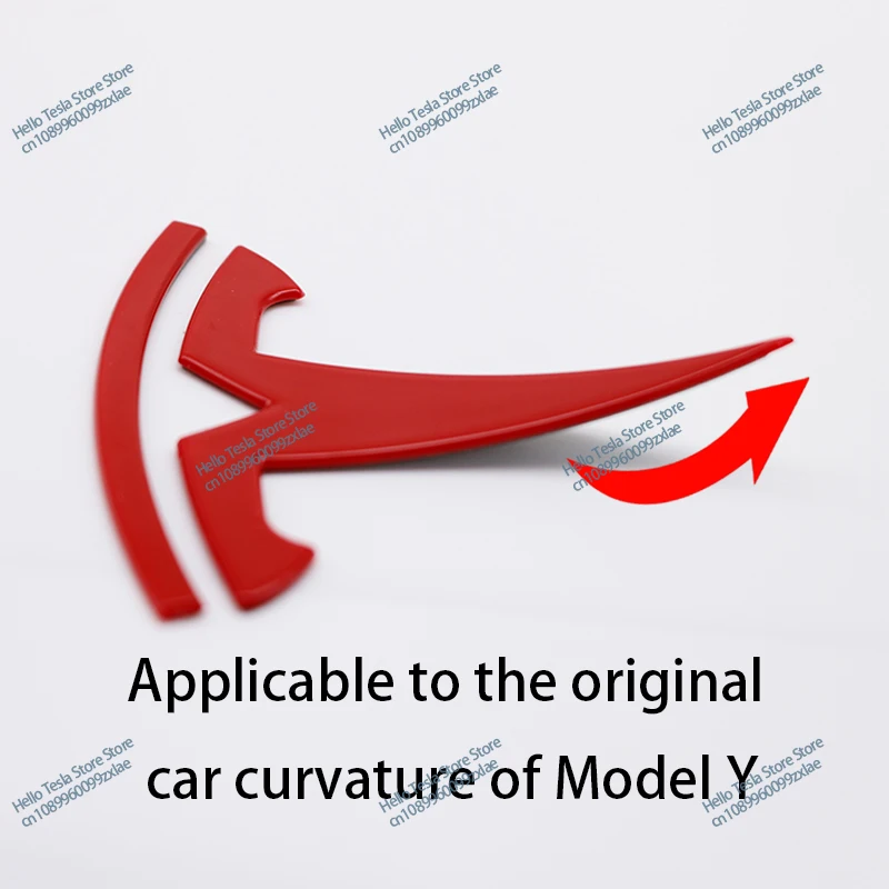 Abs Voor Tesla Model 3 Mode Y Matzwarte Auto Voorkap Logo Cover Embleem Sticker Styling Auto Achterkoffer Badge Accessoires