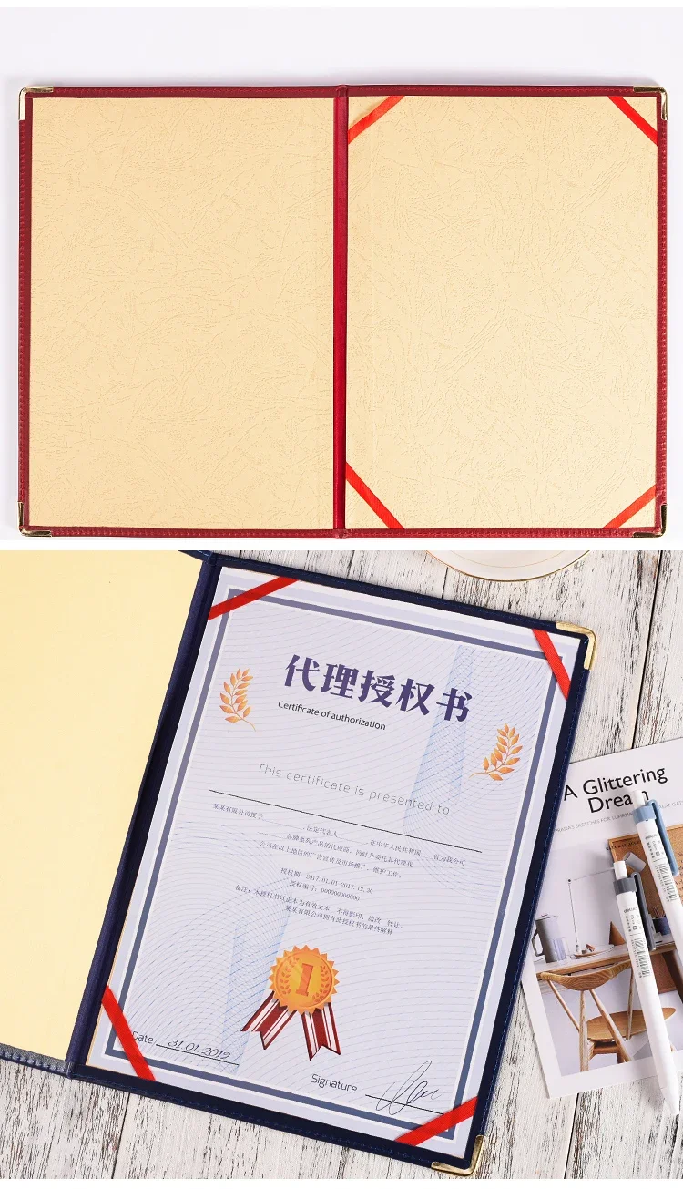 Para pasta de cerimônia de assinatura de contrato de fala A4