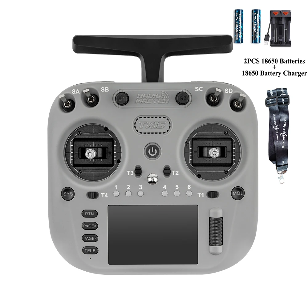 Radiomaster TX15 16ch 3.5inch IPS Touchscreen V5.0 Hall Gimbals Radio Controller ELRS FCC/LBT Built-in Gyro Microphone