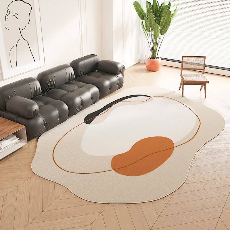 Irregular Shape Imitation Cashmere Carpets Light Luxury Living Room Coffee Table Mat Simple Bedroom Carpet Large Area Lounge Rug