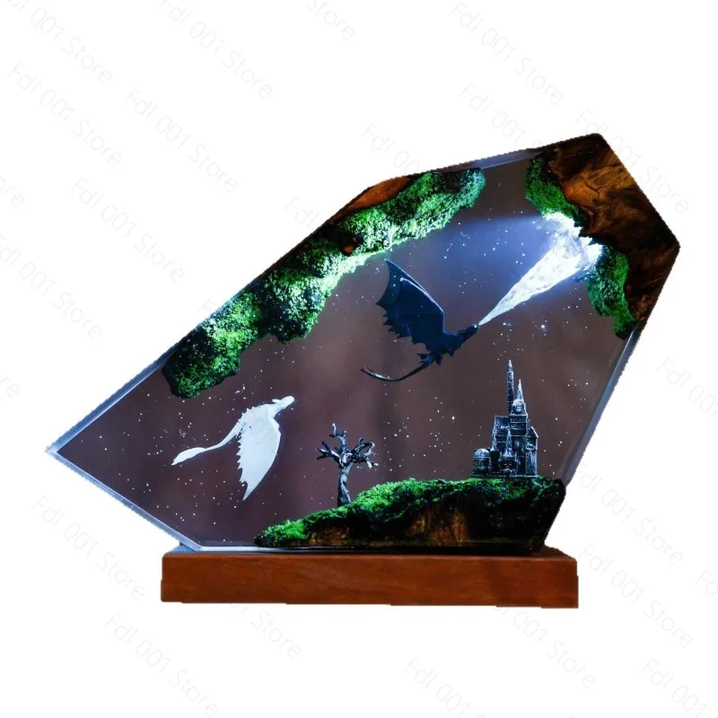 new-spitfire-toothless-boy-dragon-training-master-resin-night-light-led-color-epoxy-resin-light-ornament