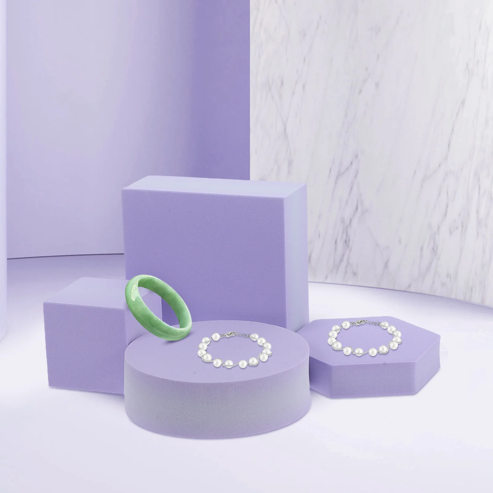

1Set Geometry Base Photo Props Multifunctional Geometric Foam Backdrop for Product Cosmetics Jewelry Photography