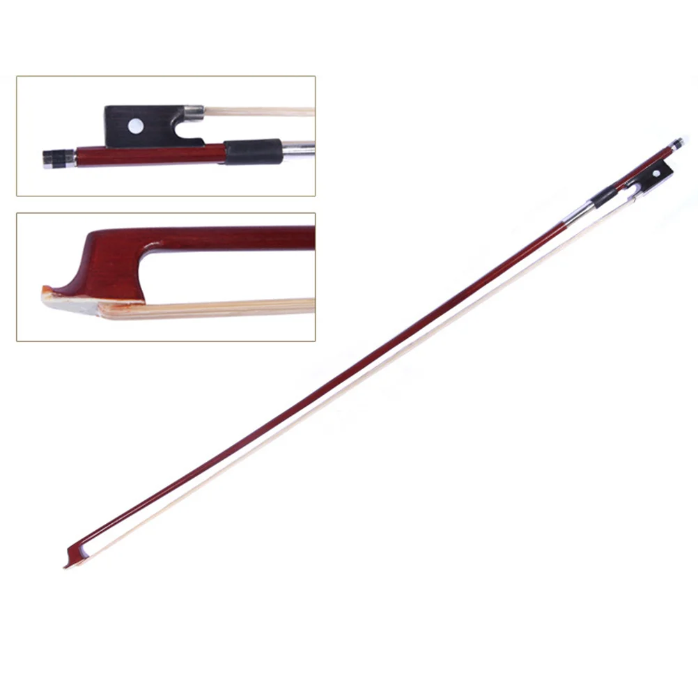 1/4 Size Octagonal Violin Bow Brazilwood Stick Ebony Violin Parts Accessories 1/4 Size Violin Bow Brazilwood Violin Bow